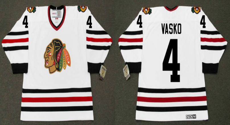 2019 Men Chicago Blackhawks 4 Vasko white CCM NHL jerseys
